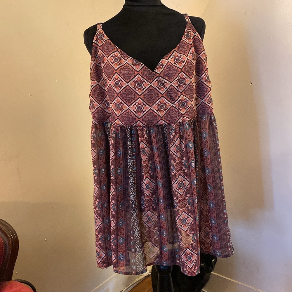 NWOT Maurices Lavender Print Camisole Cat Not Included